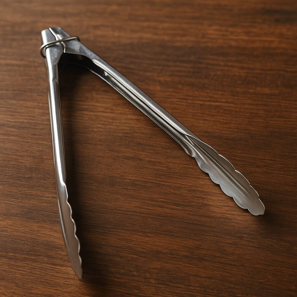 Stainless Steel Silver Serving Tongs 7in" – Kitchen, Buffet, BBQ, Salad